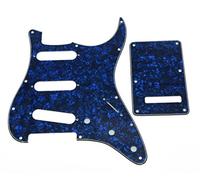 Kaish Strat SSS Pickguard et ST plaque arrière Vibrato Coque Blue Pearl
