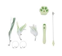 kaisudiAP Bâton de Chat drôle rétractable interactif 3 Modes LED lumière Rouge bâton de Chat drôle pour Chats de Compagnie (Verte)