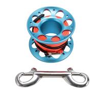 kaisudiAP Bobine de Ligne de plongée sous-Marine en Aluminium d'aviation de Bobine de câble de 15m avec Le Crochet à Double extrémité pour Les opérations maritimes de Navigation en Plein air (Bleue)