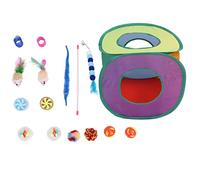 kaisudiAP Ensemble de 15 Jouets pour Chat interactifs Non Toxiques : Tente, Balle, Souris, Ressorts, Assortiment de Jouets Amusants pour Chatons.