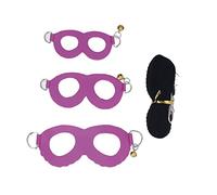 kaisudiAP Ensemble Harnais et Laisse pour Hamster, Sangle de Poitrine en Simili Cuir, Laisse en Nylon avec Cloche, Gilet réglable pour Animaux de Compagnie, 3 Tailles pour Petits (Violette)