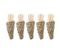 kaisudiAP Jouet Lapin tissé Carotte 5 pièces, Hamster molaire Bois Herbe Carotte Jouets pour Petits Animaux de Compagnie