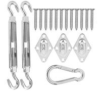 kaisudiAP Kit de quincaillerie en acier inoxydable, vis, crochet en losange, boucle à ressort, accessoire de voile d'ombrage