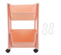 kaisudiAP Organisateur de Rangement Roulant Compact, Chariot Utilitaire Mobile de Grande capacité, étagère de Rangement Mobile avec Roues verrouillables (2 Niveaux sans Couverture)