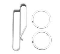 kaisudiAP Porte-clés de ceinture robuste, Clip de porte-clés en acier inoxydable à dégagement rapide avec 2 porte-clés, convient aux ceintures pour les services d'incendie des forces de