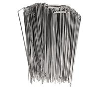 Kaisudiap pour Les enjeux de Jardin en Forme de U, épingles de Paysage en Acier galvanisé, agrafes de Tissu de barrière de Mauvaise Herbe Robustes, 100pcs Multipack pour Les (Rugosité 3 mm / 0,12