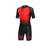 KAISUN Homme Pro Trifonction Manches Courtes Sports de Plein Air Vêtements de Triathlon, pour Course À Pied, Natation, Cyclisme (Color : TYP-1, Size : XXL)