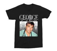 KAISUO George-Clooney-Unisex-Vintage-Throwback-TShirt-Women-Men-Clothes-Tops-Short-Sleeve-T-Shirt-Size-S4xl Black XXL