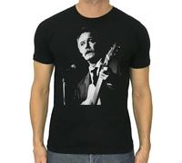 KAISUO Georges-Brassens-t-shirt-chanteur-francais-cotton-black-size-S-to-5XL-guitare Black XL