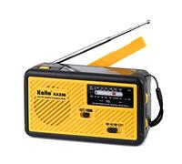 Kaito Voyager ECO Radio d'urgence KA336 AM/FM NOAA Alerte météo 5 voies Alimentation solaire à manivelle avec lampe de poche LED et chargeur de téléphone portable USB