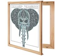 KAIU Cadre Disque Vinyle - Rangement Vinyle en Bois Massif et Acrylique Transparente Présentoir pour Album - Cadre Décoration Murale Innovant Ouverture/Fermeture Facile (Naturel)