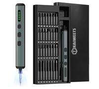 KAIWEETS 70 en 1 Tournevis Électrique Kit, Tournevis de Precision avec 64 Embouts Magnétiques S2 200 RPM pour la Réparation de Téléphones, Ordinateurs Portables, Montres, Appareils Photo