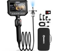 KAIWEETS Camera Endoscopique, 4.3" 1080P HD Endoscope avec Molette de Défilement, Rotation Bidirectionnelle à 210 °, 1,5M Caméras D'inspection IP67 Étanche pour l'inspection Automobile et de Tuyaux