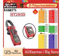 Kaiweets Ht208D pince ampèremétrique capteur Ncv Gfci testeur de prise électrique test de fil nul et de fil sous tension Kaiweets Ht208D