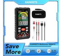 KAIWEETS KM601S multimètre Mode intelligent mesure automatiquement la tension AC/DC courant AC/DC écran couleur LCD et lampe de poche KM601S
