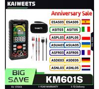 KAIWEETS KM601S multimètre numérique 10000 points True-RMS mètre Mode intelligent Mode manuel lampe de poche, affichage amélioré, sécurité KM601S