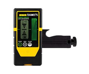 KAIWEETS LR100G Détecteur Laser, Uniquement Compatible avec KT360A, Écran LCD Double, LED Double Face, Signal Sonore Réglable, Portée Jusqu’à 60 m, Avec Pince de Fixation Stable