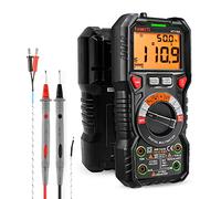 KAIWEETS Multimètre Automatique Numérique, TRMS 6000 Comptes (Guide de Bornes LED), Ampèremètre, Testeur Electrique Professionnel, Température Capacimètre Tension/Courant CA/CC Résistance/Fréquence