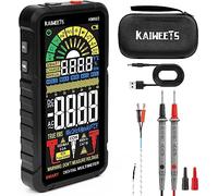 KAIWEETS Multimètre Automatique Rechargeable 6000 Comptes, Multimètre Numérique Professionnel, Testeur Electrique, Mesure de Courant Tension Résistance Continuité Capacité Diode Fréquence