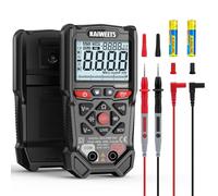KAIWEETS Multimètre Numérique à Boutons 4000 Counts, Multimètre Auto-Ranging TRMS, NCV, Testeur Fil Phase, Mesure Tension AC/DC, Courant, Résistance, Continuité, Capacité, écran LCD Rétroéclairé