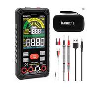 KAIWEETS-Multimètre numérique KM601S, 10000 points, compteur True-RMS, mode intelligent, manuel, lampe de poche, Noir