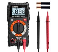 KAIWEETS Multimètre Numérique Voltmètre 2000 Comptes pour Maison Bricolage | Testeur Électrique, Ohmmètre, Mesure La Tension CA/CC, Courant CC, Résistance, Continuité, Diode, Certification CAT III 300 V