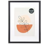 KAIWIN Bilderrahmen Schwarz 30x40cm-mit Passepartout 21x30 cm (A4), Fotorahmen mit Acrylglas zum aufhängen, Für Fotos, Poster, Puzzles| Posterrahmen