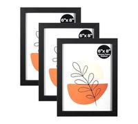 KAIWIN Lot de 3 Cadres Photo 15x20 cm, Cadre Noir 15x20 cm, pour Photos, Images, Affiches, Puzzle