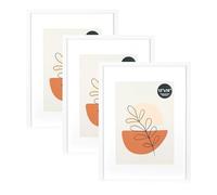 KAIWIN Lot de 3 Cadres Photo 30x40 cm, Cadre Blanc 40x30 cm, pour Photos, Images, Affiches, Puzzle