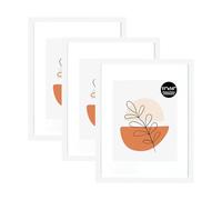 KAIWIN Lot de 3 cadres photo blancs - 14 x 11 - 35,6 x 27,9 cm - Avec verre acrylique - Pour photos de 25,4 x 20,3 cm - Pour accrocher des photos, des affiches, des puzzles