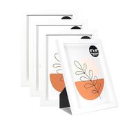 KAIWIN Lot de 4 Cadres Photo 15x20 cm, Cadre Blanc 15x20 cm, pour Photos, Images, Affiches, Puzzle