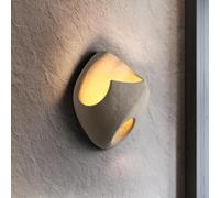 Kaixunl Applique Murale Intérieure/Extérieure Moderne Wabi-sabi, Applique Murale Chambre Art Déco, 3000K, 22.5*26*9cm, Gris Poli, LED, Montage Mural, Bouton Poussoir