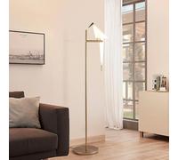 kaixunl Lampadaire Sur Pied Salon Moderne Lampe De Type Support De Sol En Papier Doré Oiseau LED Lampe De Table, 3000K Acrylique Base En MéTal Lampadaire Salon Chambre Bureau Lecture, 1 PièCe