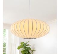 kaixunl Lustre moderne Tissu Suspension Lanterne Lustres Bulle Blanc Style Japonais Abat-jour En Imitation Soie Suspension Cocon Idéal Pour Les Salon Salle À Manger, Chambre et Couloir 40cm
