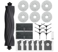 Kaiyaner 22 Accessoires pour Dreame L10s Pro Ultra Heat/L10s Ultra Gen 2/X30 Ultra & Mova E30 Ultra : 1 Brosse Principale, 6 Sacs Aspirateur, 4 Tampons Vadrouille, 6 Brosses Latérales, 2 Filtres