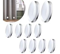 KAIYAYA 10 Pièces Aimant Puissant Poids Rideau Douche,Blanc Poids Rideau de Douche,Aimant Rond,Douche Convient pour la Fixation de Divers Rideaux,Nappe