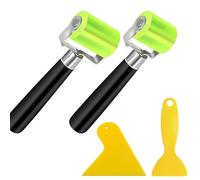 KAIYAYA 2 Pièces Rouleau de Pression Insonorisant Insonorisé Rouleau D'installation de 30 et 49 mm,2 grattoirs triangulaires pour souder des bâches en PVC et isolation acoustique dans la