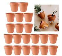 kaiyaya 20 Pièces Pot de Fleur,Pots de Fleurs en Terre Cuite Semis Petit Fleur Plante,Mini Terracotta Terre Cuite Pots Plante avec Trou de Drainage,pour L'Intérieur et Les Jardins(3,5 X 3 cm)