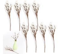 KAIYAYA 8 Pièces Branche Decorative Bois,Arbre de Paques Decoration Maison Branche Artificielle Fleur Deco Fausses Fleurs,Parfait pour Les Vases,Les Décorations de Table Ou Les Projets de Bricolage