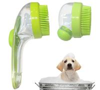 KAIYAYA Brosse De Lavage Pour Chien brosse de bain pour chiens Dispensateur Brosse De Shampooing avec distributeur de savon Portative propriétaires d'animaux pour éliminer les poils mats