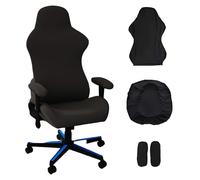 kaiyaya Housse Chaise Gaming avec Housses de Coussin et d'Accoudoir, Housses de Chaise de Jeu Extensibles, Noir Housses de Chaise de Gaming Amovible, Lavable et Antidérapante pour Chaise De Gaming