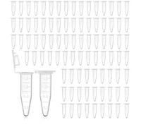 KAIYAYA Lot de 200 tubes de centrifugeuse de 1,5 ml - Récipients de réaction - Capsules en tissu transparent - Tubes de centrifugeuse avec bouchon Snap Cap - Fond conique pour laboratoire