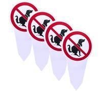 KAIYAYA Lot De 4 Panneau Pas De Toilettes Pour Chien,30 X 15 cm Panneau Déjection Canine Interdite crotte de chien Plaques De Signalisation PVC pour Chemins Propres Pelouse Parc
