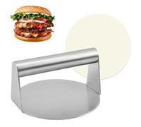KAIYAYA Presse Burger pour Smash Burger Press et 100 Papier Huilé, 16cm Rond Presse Steak Haché Antiadhésif, Presse Hamburger en Acier Inoxydable pour Steak, Burger, Patties, Barbecue