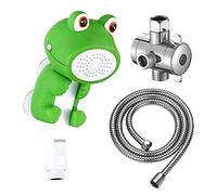 KAIYING Pommeau de douche à main pour enfants, jet d'eau dessin animé, accessoire de bain pour bébé et enfant (J: pomme de douche (grenouille) + tuyau + inverseur