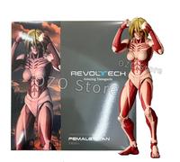 Kaiyodo L'Attaque des Titans La Titanesse Annie Leonhart Revoltech Yamaguchi Figurines d'action d'anime Figurine Ko Modèle Jouets Cadeau Eren NO BOX