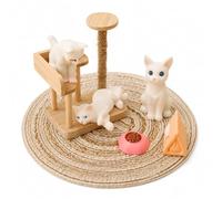 KAIYUEMAOYI Accessoires Chat pour Maison Poupée, Figurines Chats, Accessoires Jeu, Intégration décorative, pour Jeunes Joueurs, Style to 4