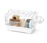KAIYUEMAOYI Cage Hamster Acrylique 2 Niveaux, Matériau résistant, Structure pour Rongeur, Logement d'animal Domestique, pour Petits mammifères, Blanc, Style to 2, Blanc