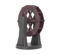 KAIYUEMAOYI Modèle de Roue Hydraulique Simulée, Accessoires, Support de Roue Hydraulique, pour L'aménagement Paysager sur Table de Jeu, Brun, diamètre 10 cm