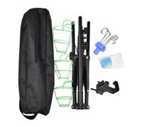 KAIYUEMAOYI Support de tube d'alimentation avec 4 crochets, portable, pliable et réglable en hauteur, pour la maison, le bureau, avec crochet sirène